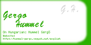 gergo hummel business card